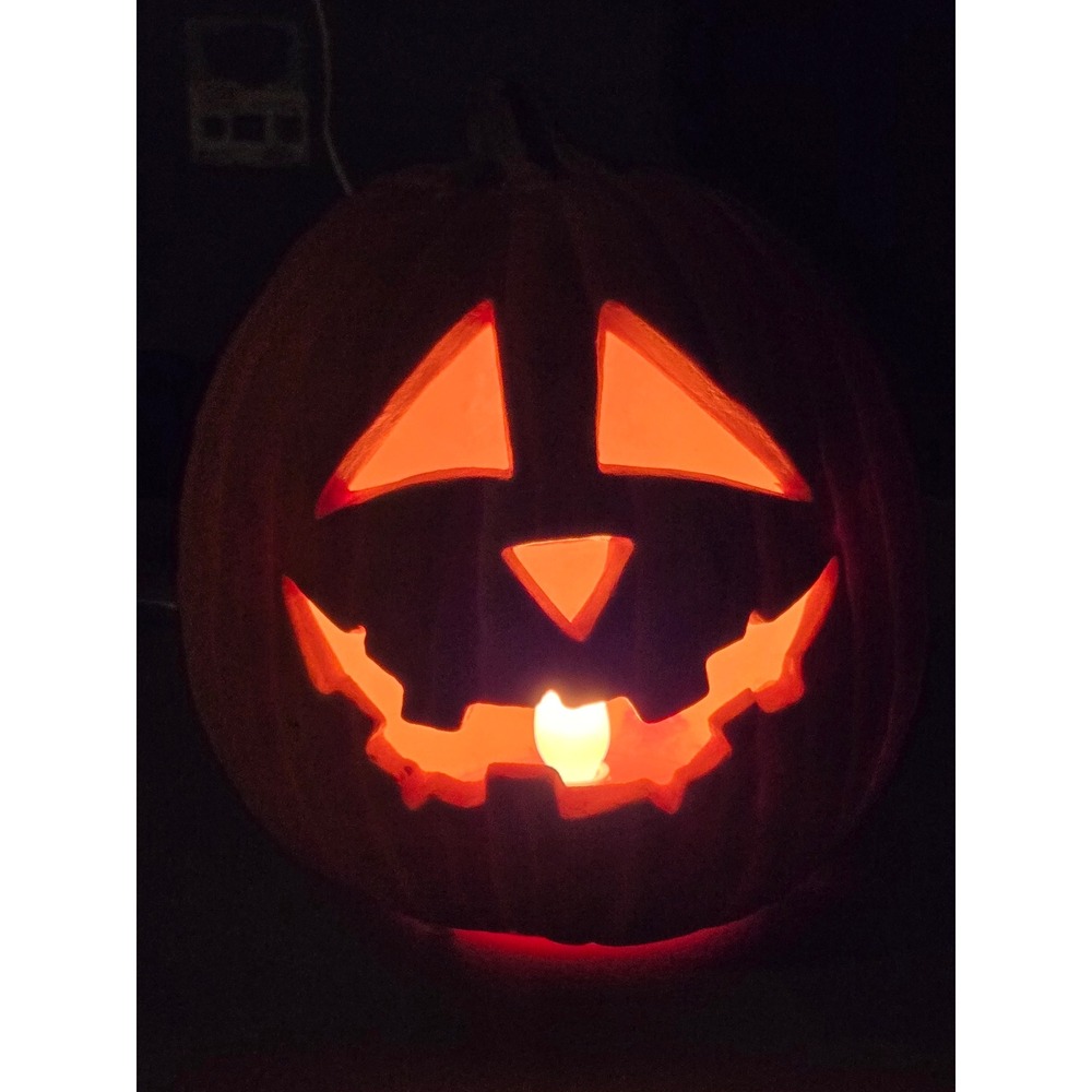 Vintage 90's Trendmasters Foam‎ Light Up Jack-O'-Lantern Halloween Pumpkin Decor